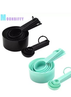 Generic 12 Pieces Measuring Spoons and Cups Set, Measuring Tools, DIY Baking Supplies, Portable and Stackable, Pure Color Plastic Measuring Spoon (Multicolor) IR  - Image 4