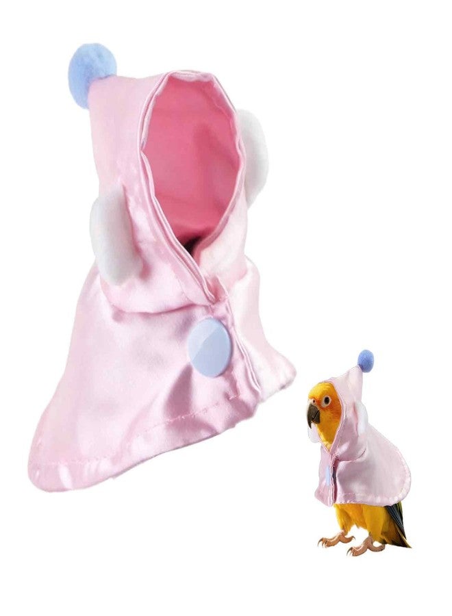 FFZDENA 1 Piece Parrot Clothes, Fluffy Parrot Cape, Bird Dress for Real Parrots, Winter Clothes for Bird Birds, Soft Bird Accessories (Pink) - Image 1