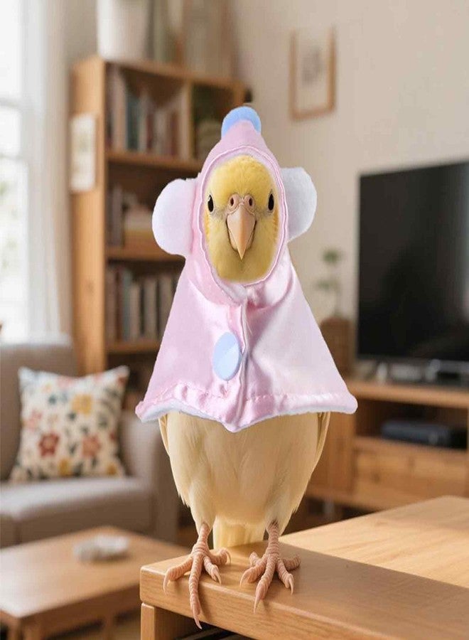 FFZDENA 1 Piece Parrot Clothes, Fluffy Parrot Cape, Bird Dress for Real Parrots, Winter Clothes for Bird Birds, Soft Bird Accessories (Pink) - Image 5