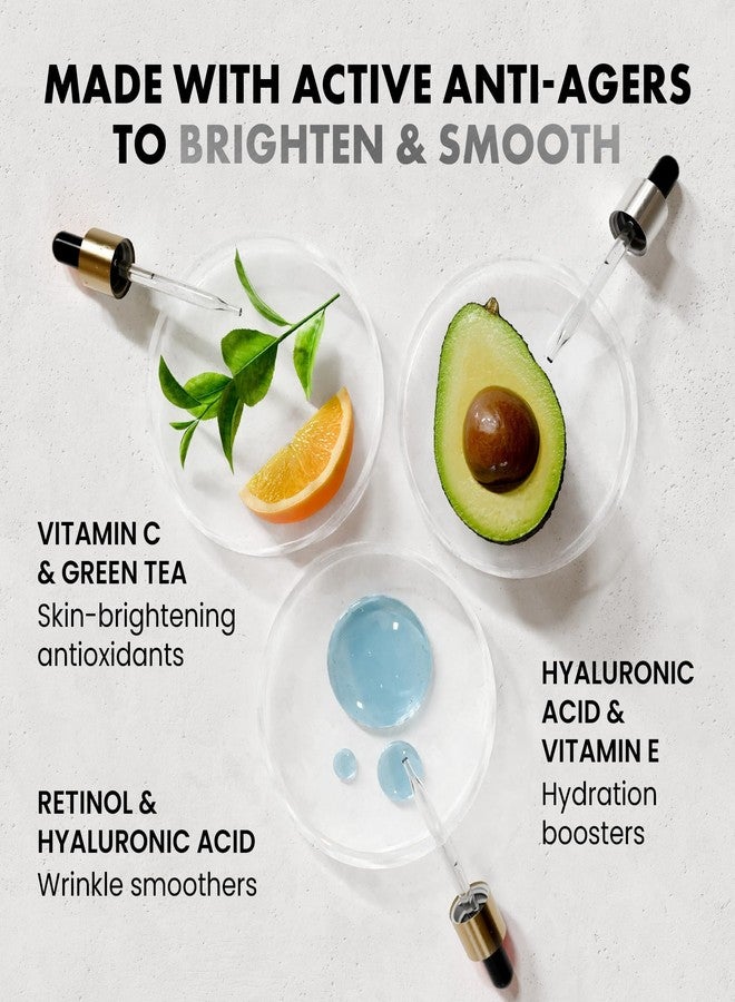 Eclat Skincare Face Serum Set - Vitamin C, Retinol, Hyaluronic Acid for Hydration & Anti-Aging - Brightening & Firming Facial Serums - 3 Pack Face Care Set - Image 4