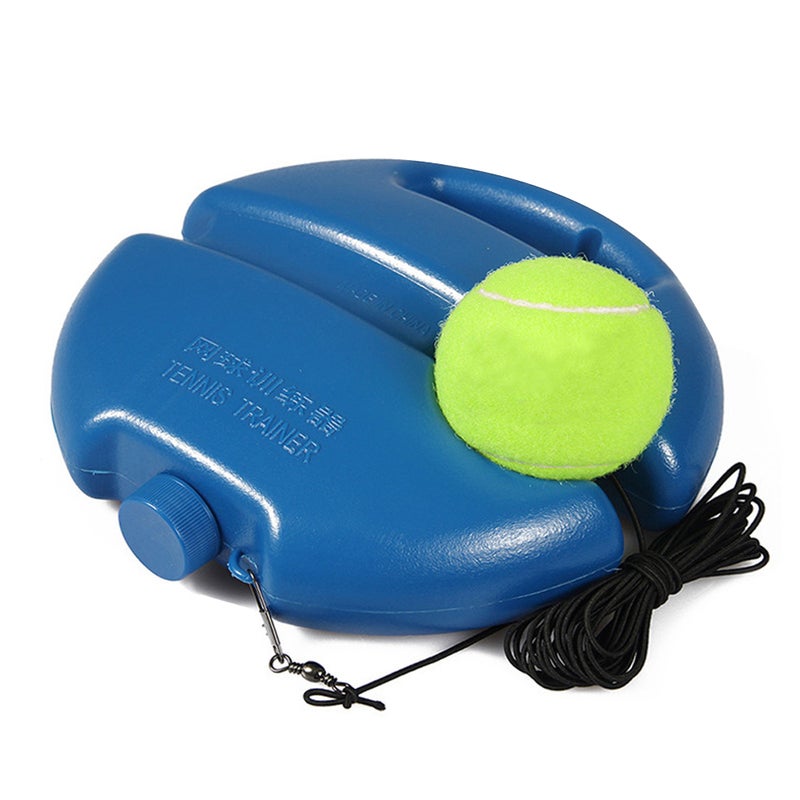Tennis Ball Trainer: 1 Multicolor Sturdy Plastic Base With High Elastic Durable Rope - Weightable Sand Water Fillable Design, Ball Holder Ring for Self-study Tennis Practice in Garden, Park for Tennis - Image 1