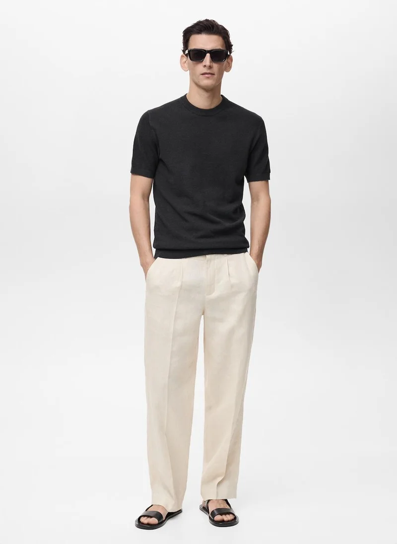 Mango Man Essential Crew Neck T-Shirt