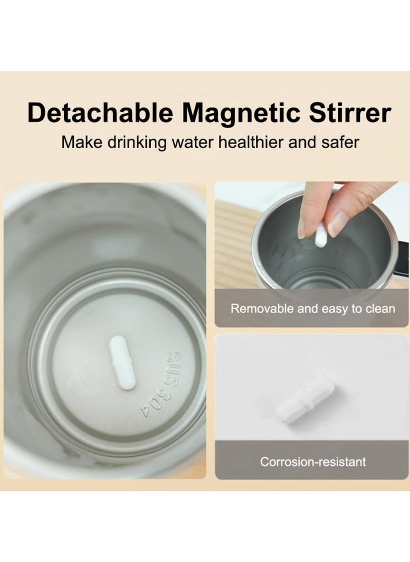 Captaintech Self Stirring Mug, Auto Magnetic Coffee Mug with LED Display Temperature, Rechargeable Automatic Stirring Mug, Self Mixing Cup with Lid for Coffee Tea Hot Chocolate - Image 5