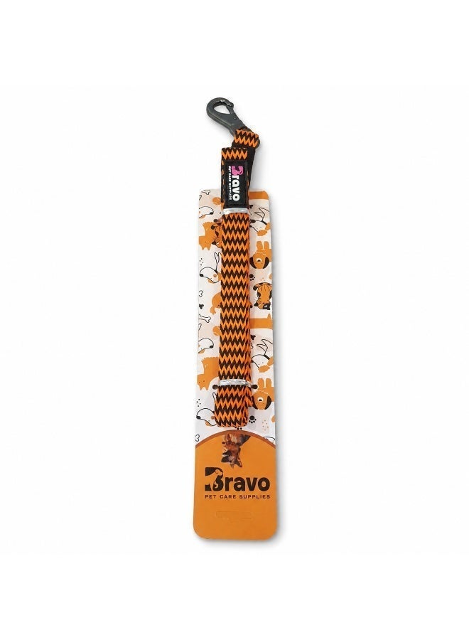Bravo Nylon Adjustable Dog Harness and Leash Set, Orange and Black - Image 3