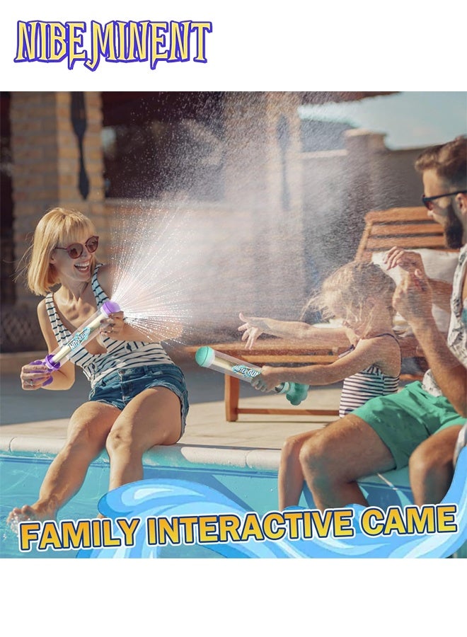 NIBEMINENT 4 Pcs/Set Large Capacity Water Gun, Water Spray Gun, High Pressure Pull-Out Sprinkler Spray Toys for Bathing, Pool, Party  - Image 4