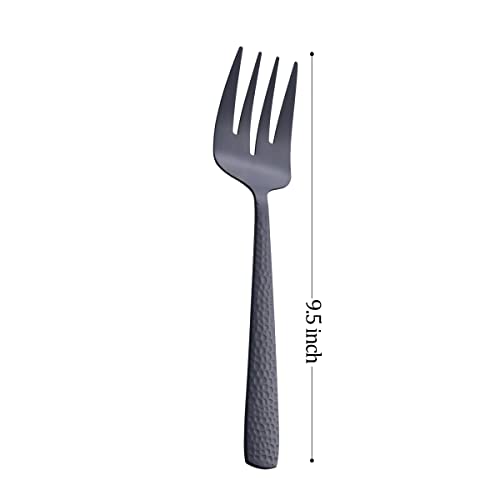 FULLYWARE Matte Black Serving Fork, 9.5-inch Stainless Steel Large Serving Fork, Heavy Duty, Satin Finish, Set of 3 - Image 3