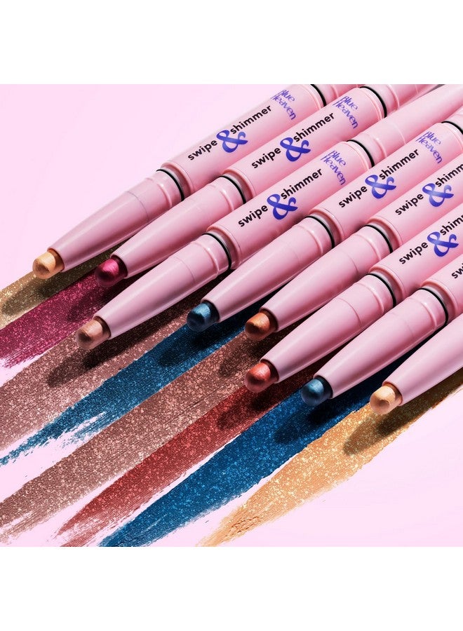 Blue Heaven Swipe & Shimmer Eye Shadow Infused With Primer, Smudge Proof, Eye Shadow Stick Dual Ended - Romanticism, 2.2G - Image 3