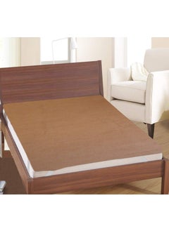 NORTH FIELD North Field Waterproof Plastic Mattress Protection Sheet for Baby and Adult Poly Plastic Rubber Double Bed Sheet Double BedKing Size 72 x 75 Inch Brown  - Image 1