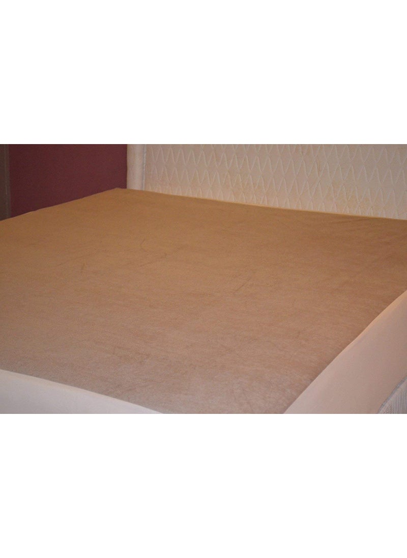 NORTH FIELD North Field Waterproof Plastic Mattress Protection Sheet for Baby and Adult Poly Plastic Rubber Double Bed Sheet Double BedKing Size 72 x 75 Inch Brown  - Image 4