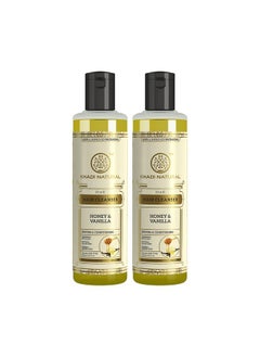 Khadi Natural Honey & Vanilla Hair Shampoo | Herbal Shampoo For Soft Hair | Shampoo For Hair Growth | Anti-Dandruff Shampoo | Suitable For All Hair Types| | Pack Of 2| (210 * 2) (420 Ml)  - Image 1