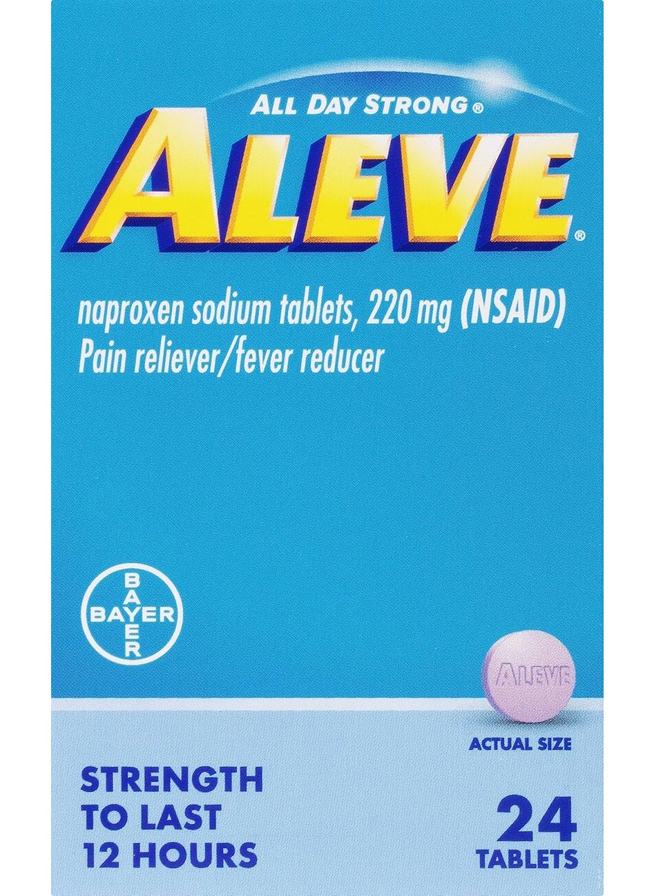 ALEVE - Aleve, Pain Reliever/Fever Reducer 220 mg Tablets, 24 Count - Image 1