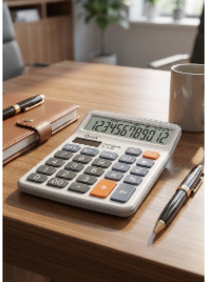 Quick Desktop Calculator 12 Digits with Dual Power System and Big LCD Display, Electronic Business Calculator Featuring Grand Total GT Button and Soft Keys Model DC-838S, Office and Financial Calculator - Image 2