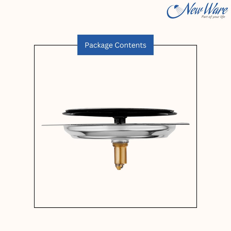 NEW WARE Stainless Steel Pop-Up Grating Bathroom Jali/Trap Floor Drain with Chrome Finish - Water Drain Grating - Image 3