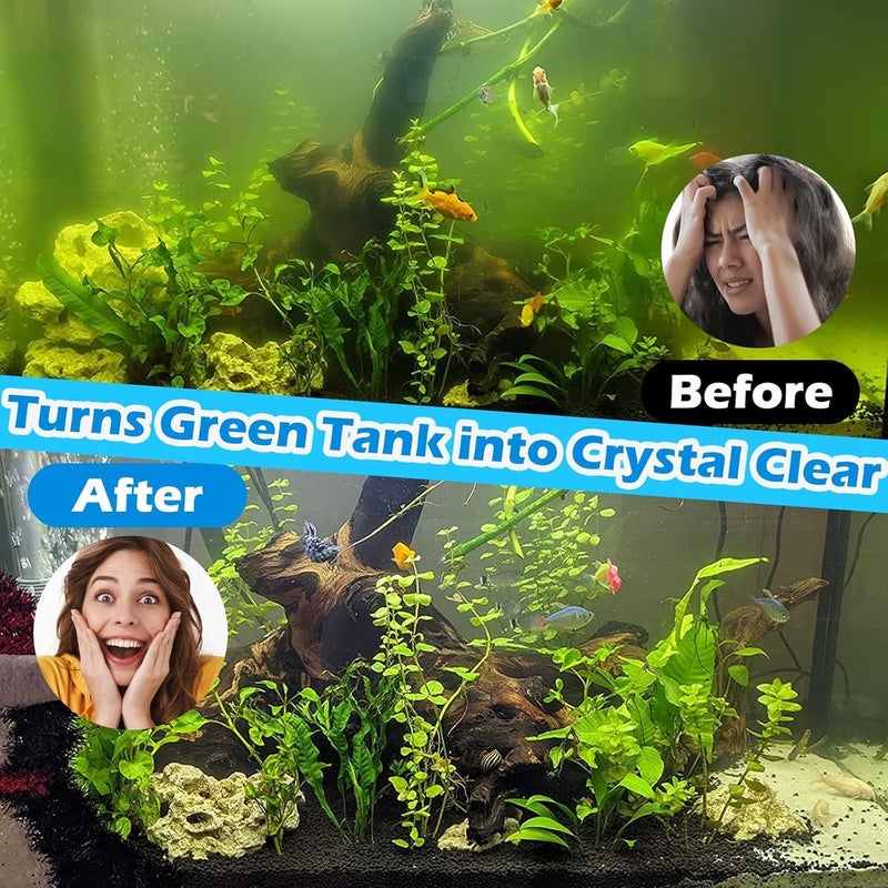 TARARIUM Small Aquarium Filter U-V for 10-45 Gallon Tank, 158GPH Fish Tank Filters for Betta Fish Tank Green Clean Machine, Internal Pump Filter for Turtle Tank Saltwater Freshwater Crystal Clear - Image 2