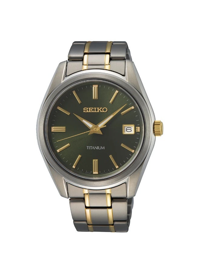 Seiko Men's Analog Quartz Watch with Stainless Steel Strap SUR377P1