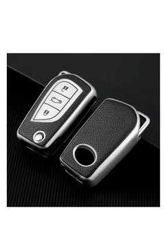 OUYoo OUYoo TPU Case Key Fob Cover For Toyota C-HR Camry Corolla Fortuner Highlander Levin RAV4 LE Sequoia Sienna Tacoma Tundra Yaris Car Key Shells,With a key chain.（Green）  - Image 3