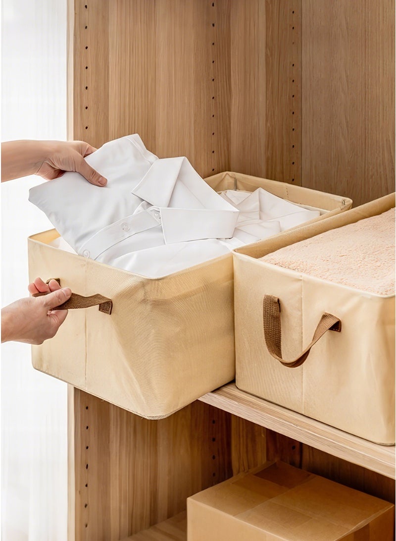 ميرتينج 3 قطع منظم ملابس خزانة ملابس قابل للطي منظم تخزين خزانة للملابس الجينز صناديق قابلة للغسل مع مقابض حمل - Image 5