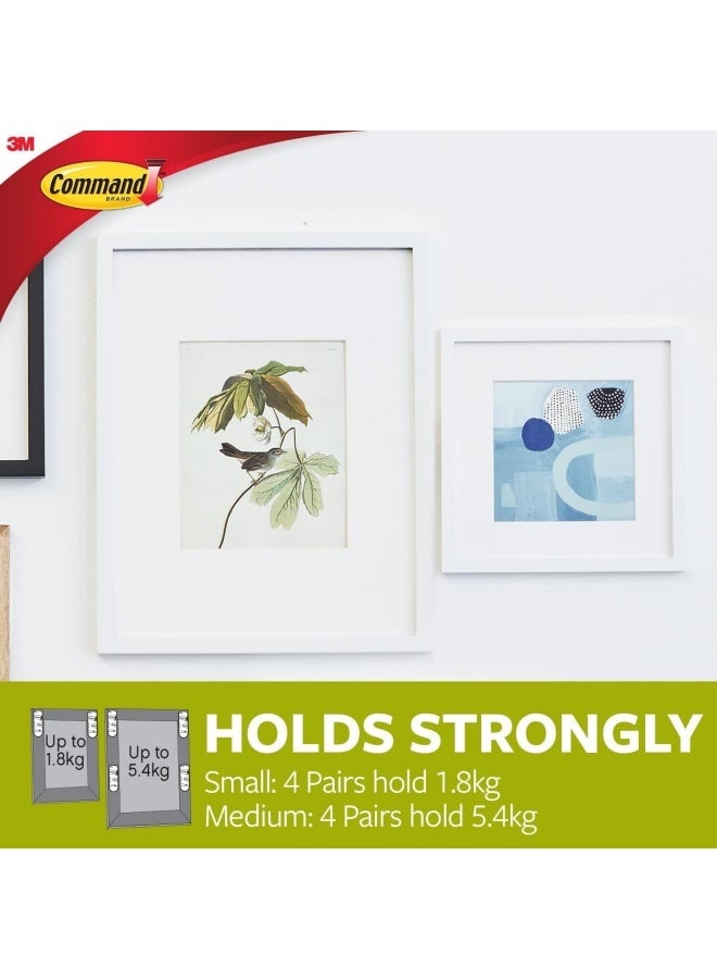 Command 4 pcs Picture Hanging Strips White Large, Damage-Free Hanging Picture Hangers, Great for Home Decor, White Adhesive - Image 5