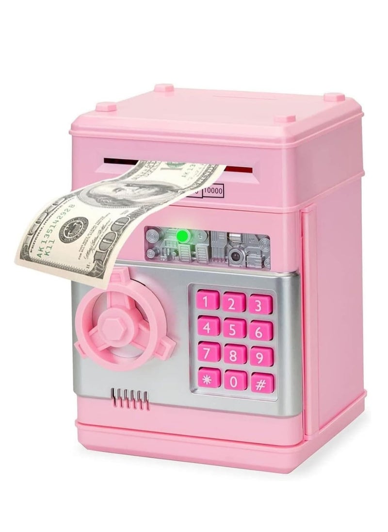 Electronic Piggy Bank for Kids with Passcode Lock, Mini ATM Safe Box for Paper Money and Coins, Auto Scroll Bank, Fun and Perfect for Encouraging Kids to Save (Pink) - pzsku/Z3F22C381A7CDDBDF788EZ/45/_/1736335051/5bdee70b-c519-449c-95e9-d53847ac5519