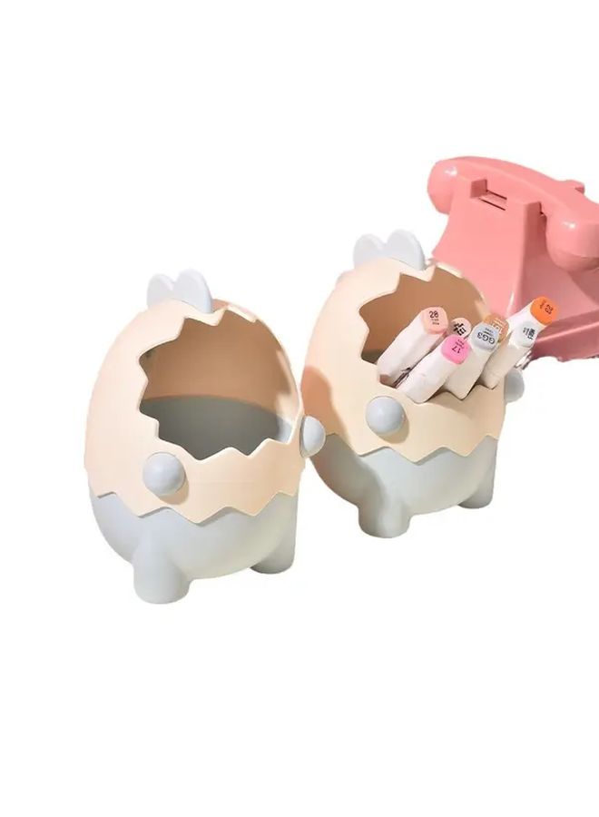 Creative Pink Dinosaur Mini Pen Holder Desktop Storage Bucket Stationery Ornament - Image 1
