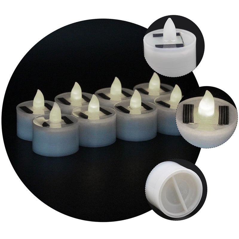 6pcs Solar Candle Lamp Electric Candle Lamp Candle Light Decorative Lamp - Image 1