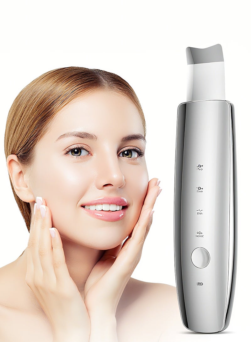 Generic Face Spatula Blackhead Remover,Ultrasonic Skin Scrubber Face Spatula,Skin Spatula Pore Cleaner, Skin Dirt Blackhead Remover Tools for Facial Deep Cleansing For Acne, Oil, Dirt, Dead Skin, Comedone Blackheads & Whiteheads, Suck The Yuck Out of Your Pores,Women and Men  - Image 1