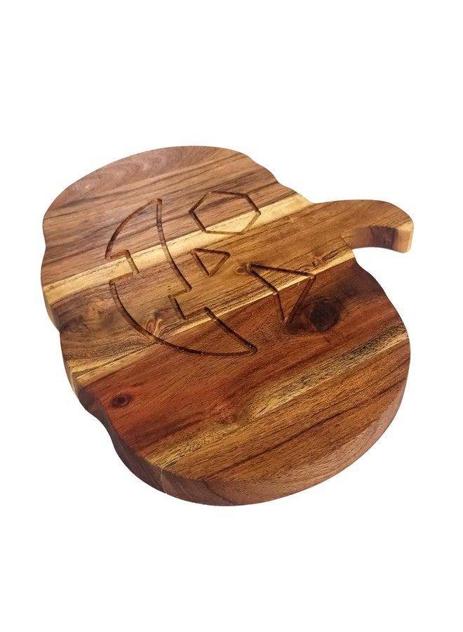 Affinity Decor Wood Cutting Boards Kitchen, Thick Chopping Board, Serving Trays Large Wooden Cutting Board with Deep Juice Groove and Handles, Wooden trays for meat, fruit and cheese (13.6 X 12 X 0.63 Inch) - Image 3