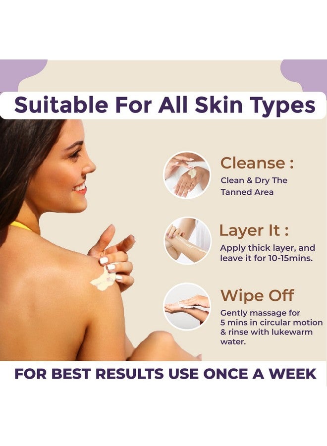 Sanfe Detan Cream Instalite Detan Wipe Off 100 Gm | With Glycoclear Technology | 1 Tone Brighter In 10 Mintues | For Legs, Arms, Underarms And Back | Detan Cream Pack For Tan Removal & Glowing Skin - Image 4