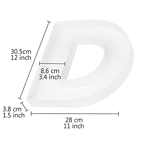 WENPACK 12.5" Cardboard Letter Shaped Mache Decorative Strawberries Fillable Sweets Confectionery Box with Clear Lid (White, D) - Image 5