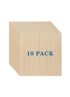 10 Pack Basswood Sheets 3Mm 10 X 10 X 1/8 Inch Plywood Board Thin Natural Unfinished Wood For Diy Crafts Painting Hobby Model Making Wood Burning And Laser Projects