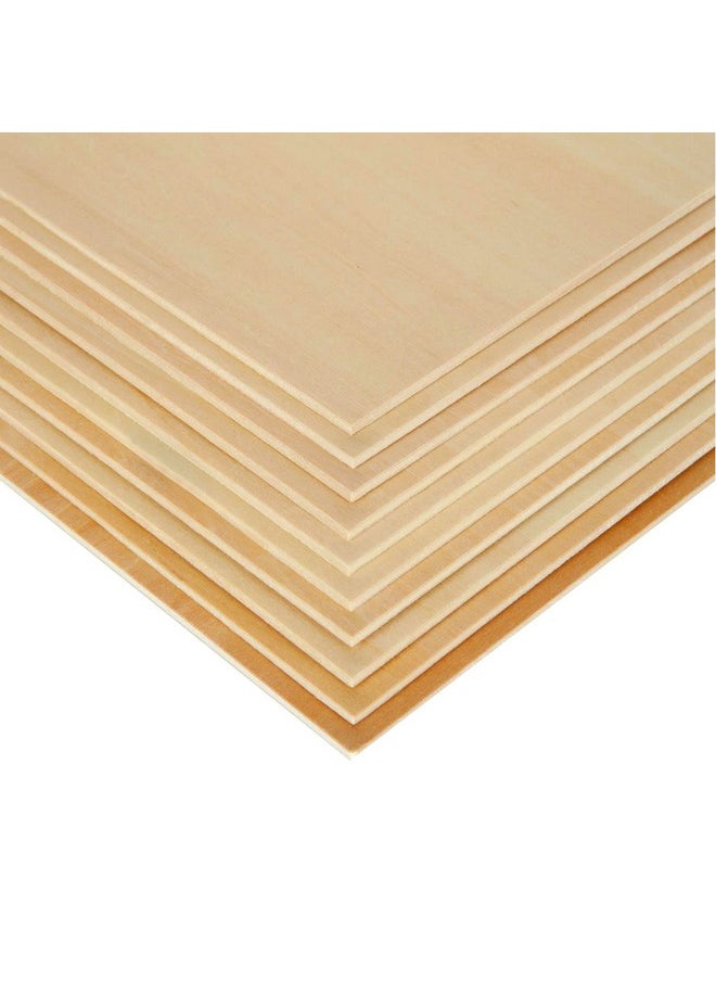MIVIDE - 10 Pack Basswood Sheets 3Mm 10 X 10 X 1/8 Inch Plywood Board Thin Natural Unfinished Wood For Diy Crafts Painting Hobby Model Making Wood Burning And Laser Projects - Image 1