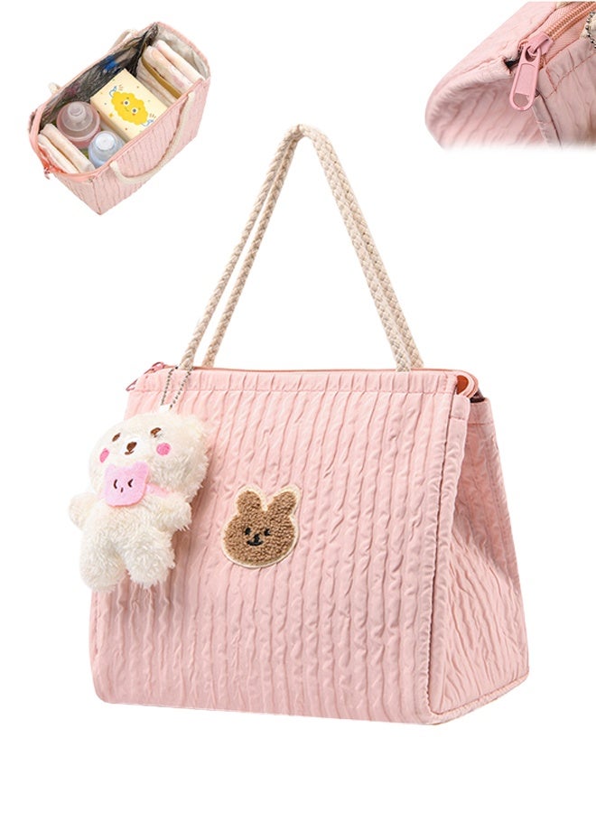 Lemon Multifunctional Bear Diaper Bag, Mom Hand Bag with watertight Designs & Multiple, Compartments for Baby essential - Image 1