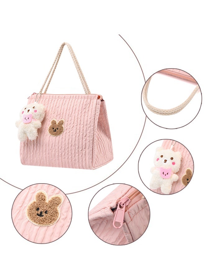 Lemon Multifunctional Bear Diaper Bag, Mom Hand Bag with watertight Designs & Multiple, Compartments for Baby essential - Image 2