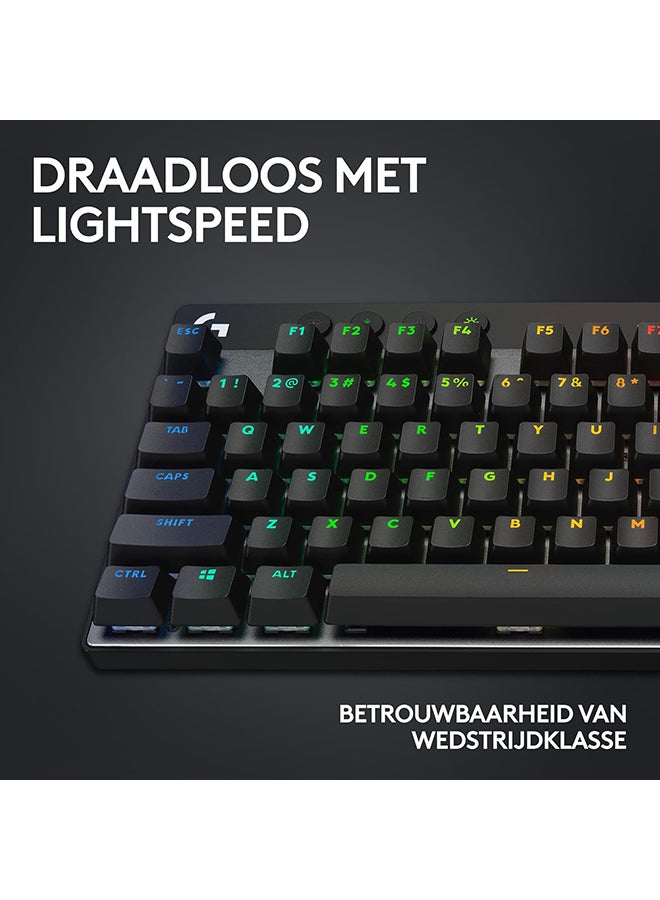 Logitech G PRO X TKL LIGHTSPEED Wireless Gaming Keyboard, Ultra-Portable Tenkeyless Design, LIGHTSYNC RGB, PBT keycaps, Tactile Switches (GX Brown), US INTL Layout - Black - Image 3