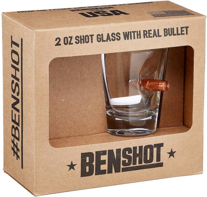 benshot Shot Glass with Real .308 Bullet - 2oz | Made in the USA - Image 1