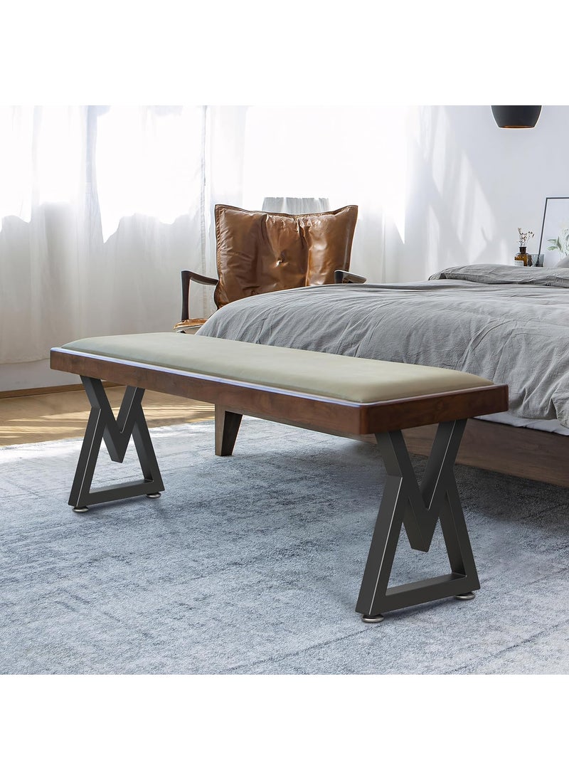 Ventuos Ventuos 16 Metal Coffee Table Legs Diamond Shape Bench Legs Heavy Duty Desk Legs Black Metal End Table Legs DIY Furniture Legs H16 x W118 Set of 2  - Image 5