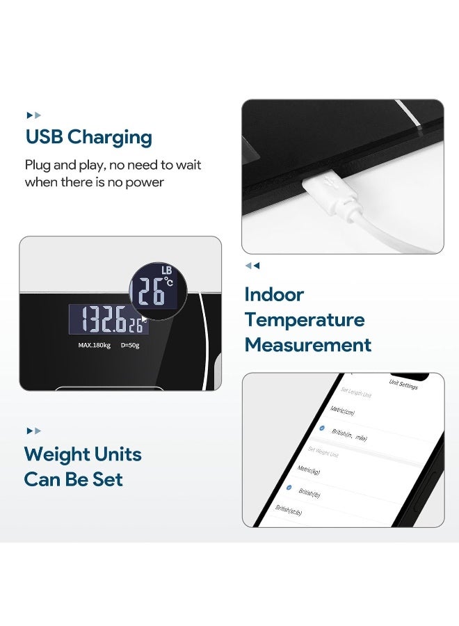 SPiTZE Smart Scale A1 with Bluetooth – Digital Body Fat & Weight Scale, 12 Key Measurements incl. BMI & Composition Analysis, Wireless - Image 3