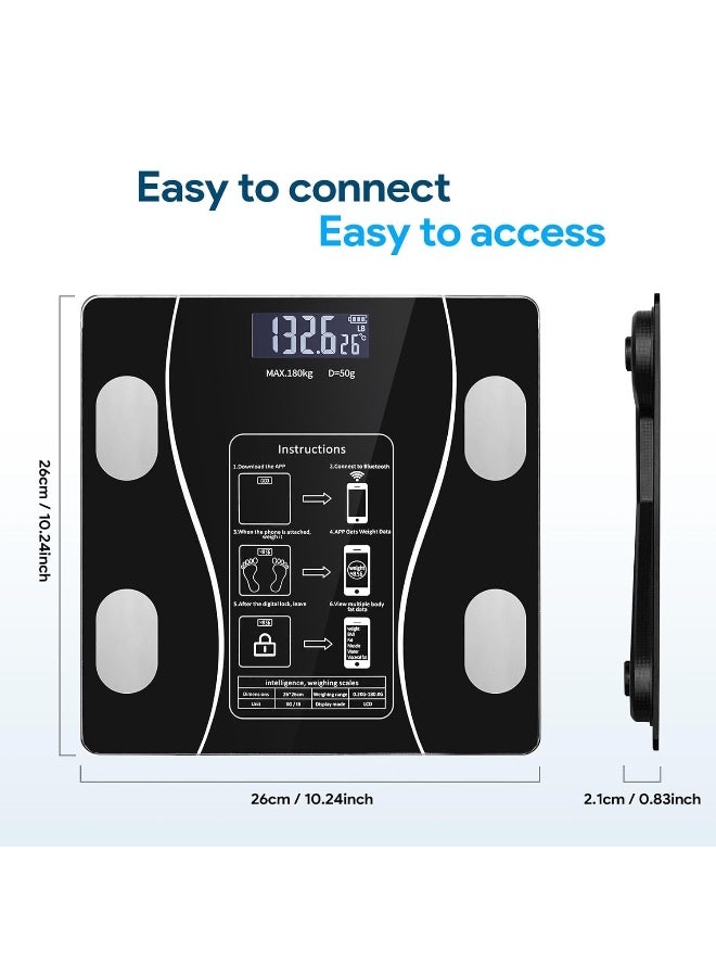 SPiTZE Smart Scale A1 with Bluetooth – Digital Body Fat & Weight Scale, 12 Key Measurements incl. BMI & Composition Analysis, Wireless - Image 2