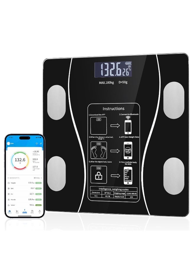 SPiTZE Smart Scale A1 with Bluetooth – Digital Body Fat & Weight Scale, 12 Key Measurements incl. BMI & Composition Analysis, Wireless - Image 1