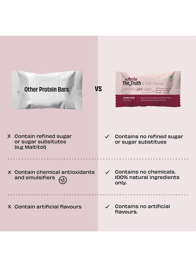 The Whole Truth The Whole Truth - Protein Bars | All-in-One | Pack of 6 x 52 g each | No Added Sugar | No Preservatives | No Artificial Sweeteners | No Gluten or Soy | All Natural Ingredients | Six Different Flavours - Image 3