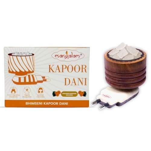 MANGALAM Wooden Kapoor Dani - Bhimseni Diffuser | Essential Oil | Natural Oil | Bakhoor - Image 1