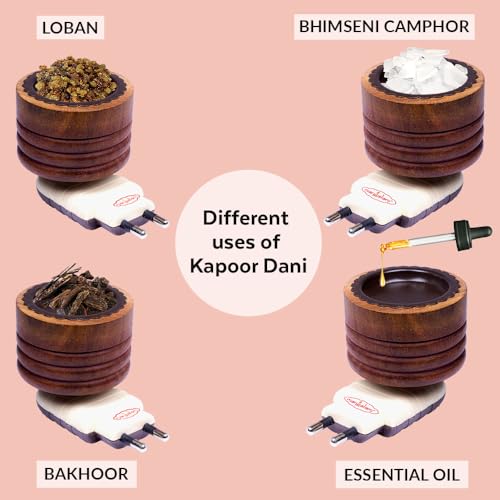 MANGALAM Wooden Kapoor Dani - Bhimseni Diffuser | Essential Oil | Natural Oil | Bakhoor - Image 4