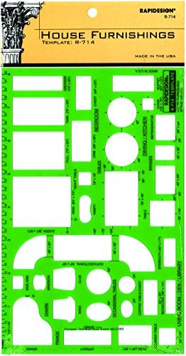 RAPIDESIGN قالب أثاث المنزل من رابيد ديزاين، مقياس 1/4 بوصة = 1 قدم، 1 قطعة (R714) - Image 4