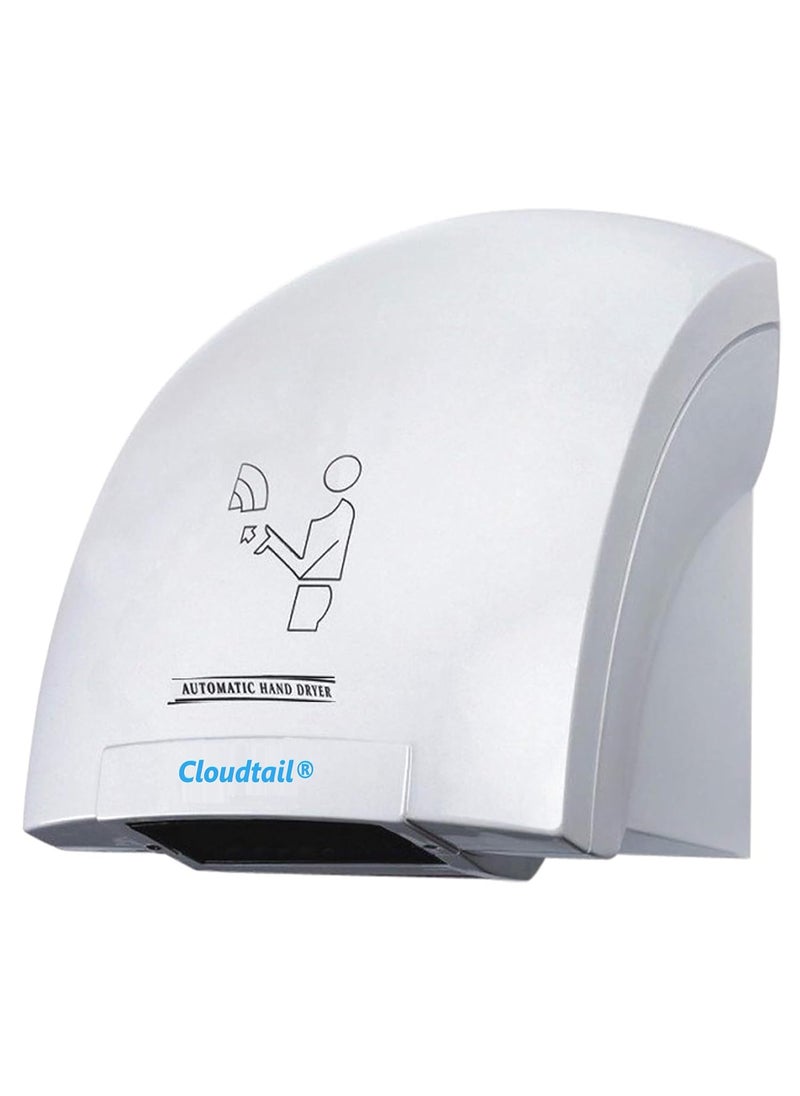 Cloudtail Cloudtail Hand DryerAutomatic SensorWall MountHigh SpeedFast DryDomestic Commercial UseSuitable for HomeHotelHospitalRestaurantSchoolCollegesMaterial AbsPlasticColor WhiteSet of 1  - Image 1
