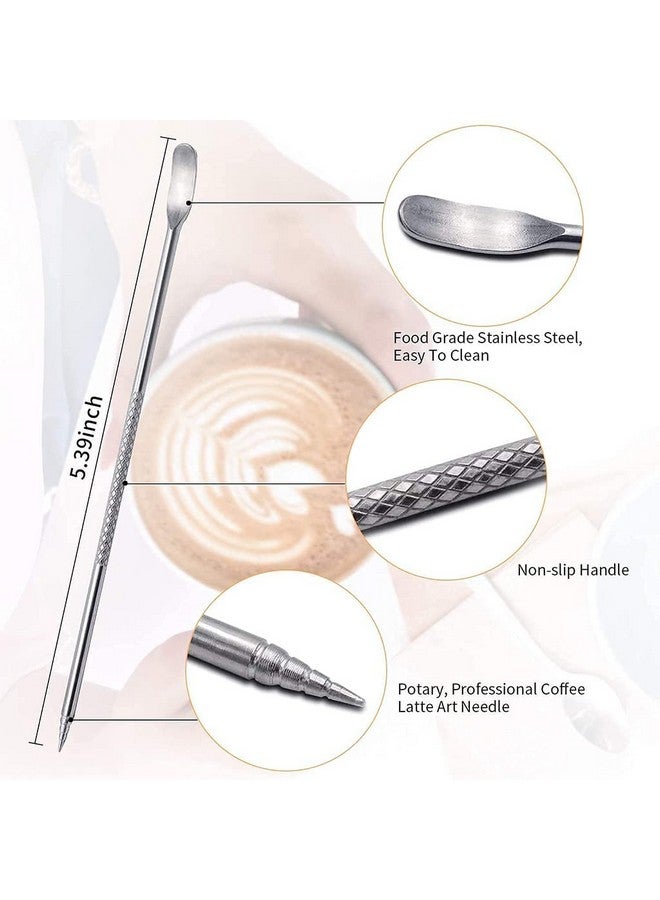 Zeitel زيتل® إبريق حليب رغوي مع مقياس من الفولاذ المقاوم للصدأ لإبريق حليب الإسبريسو لرغوة الكابتشينو بارستا إبريق بخار الحليب كوب مع قلم تزيين فن اللاتيه 20 أونصة - Image 5