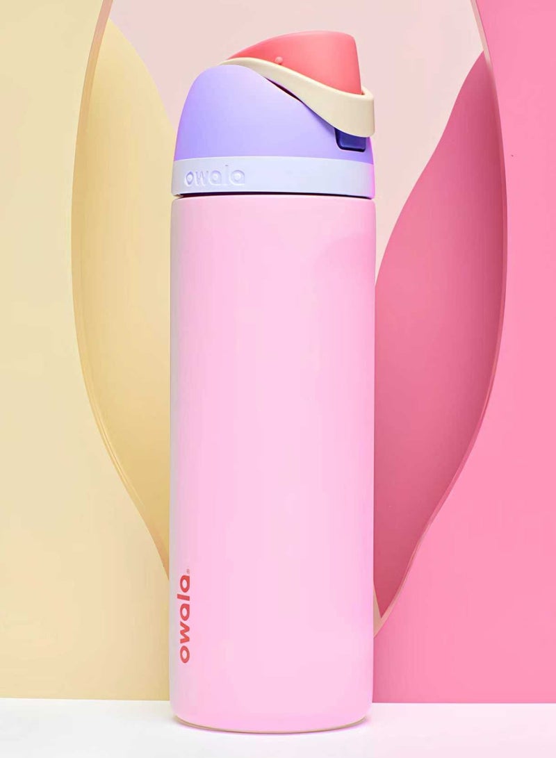 زجاجة مياه معزولة من الفولاذ المقاوم للصدأ من فريسيب مع مصاصة للرياضة والسفر والمدرسة، زجاجة مياه رياضية خالية من مادة BPA، 24 أونصة - Image 1