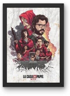 La casa de papel Black Frame  40X 50 