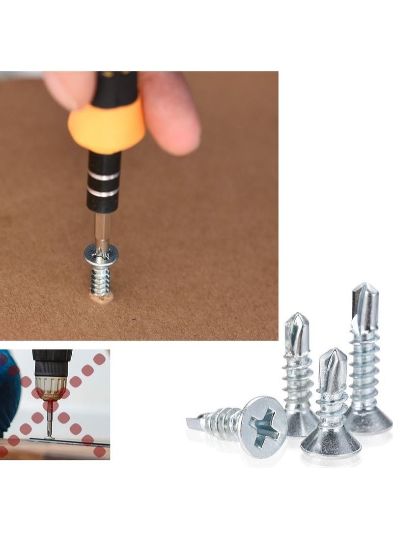 NIBEMINENT 200Pcs Cross Countersunk Head Drill Screw Set - M4.2  - Image 3