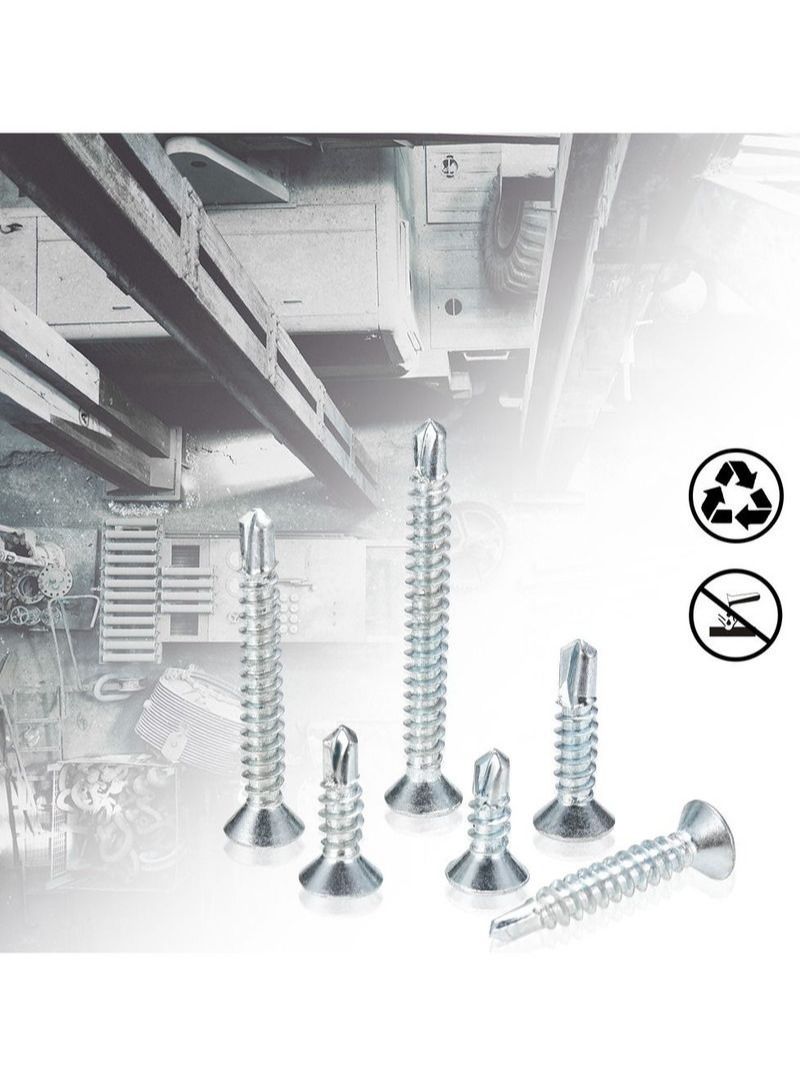 NIBEMINENT 200Pcs Cross Countersunk Head Drill Screw Set - M4.2  - Image 4