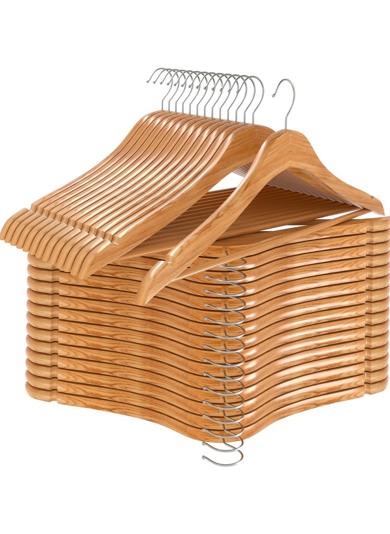 Generic - Utopia Home Premium Wooden Hangers 30 Pack - Durable & Slim Coat Hanger - Suit Hangers with 360-Degree Rotatable Hook - Wood Hangers with Shoulder Grooves (Natural Color) - Image 1